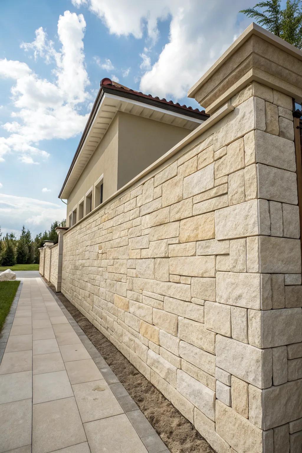 Stone veneer tiles capture timeless appeal.