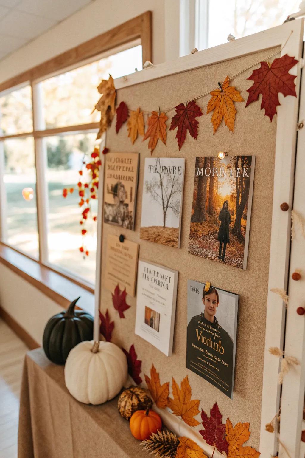 A nostalgic bulletin board inviting you to cozy up with a classic.