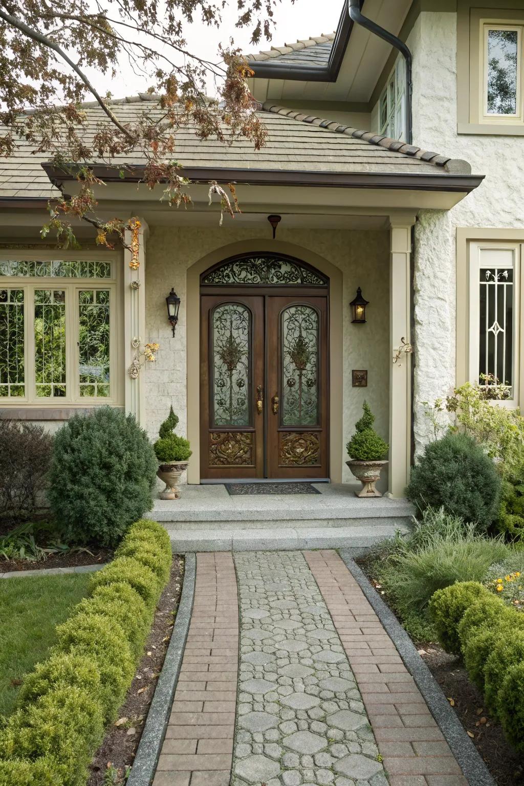 A grand double-door entrance making a statement.