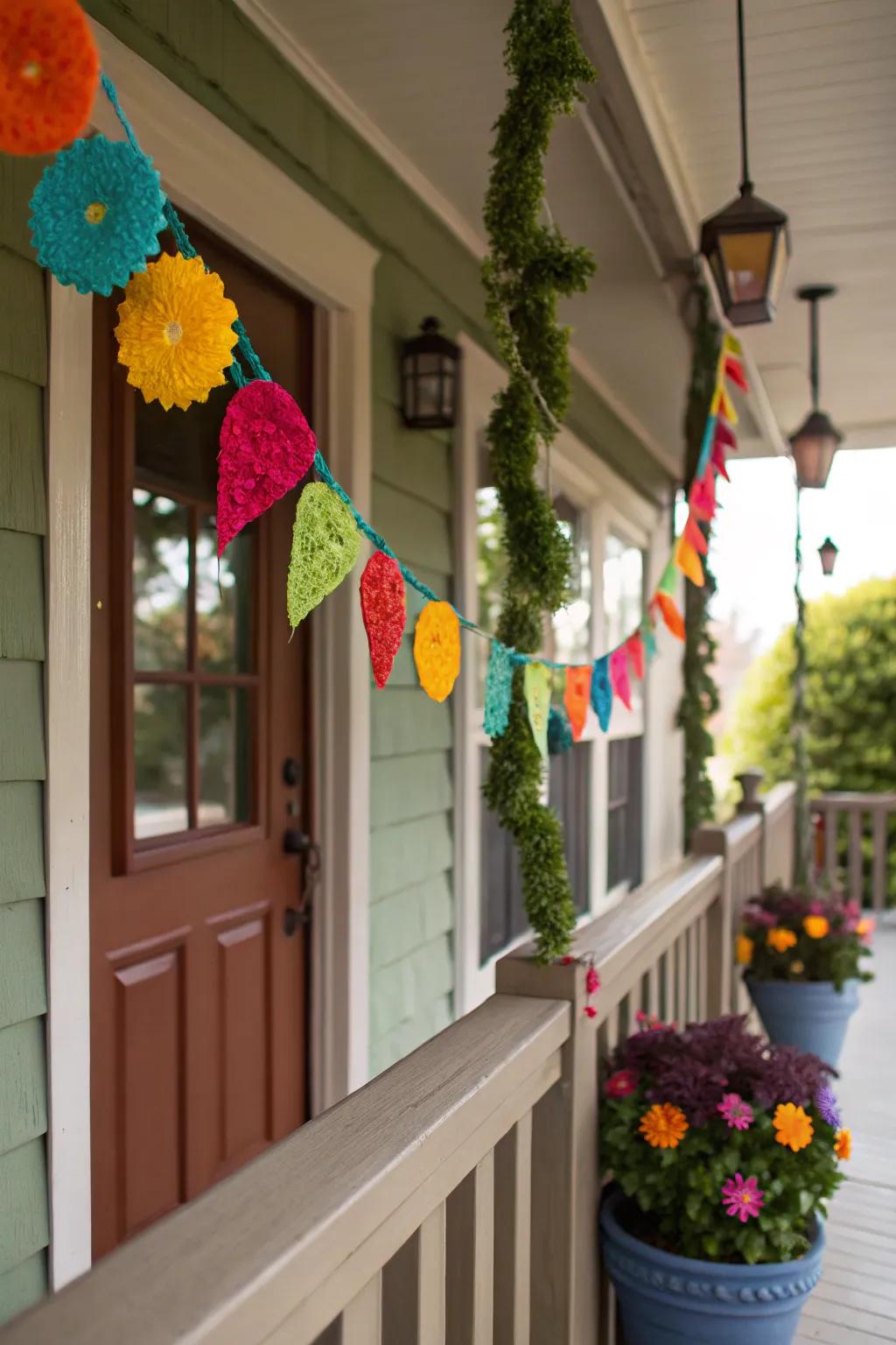 Felt decorations add a personal and playful touch to your garland.