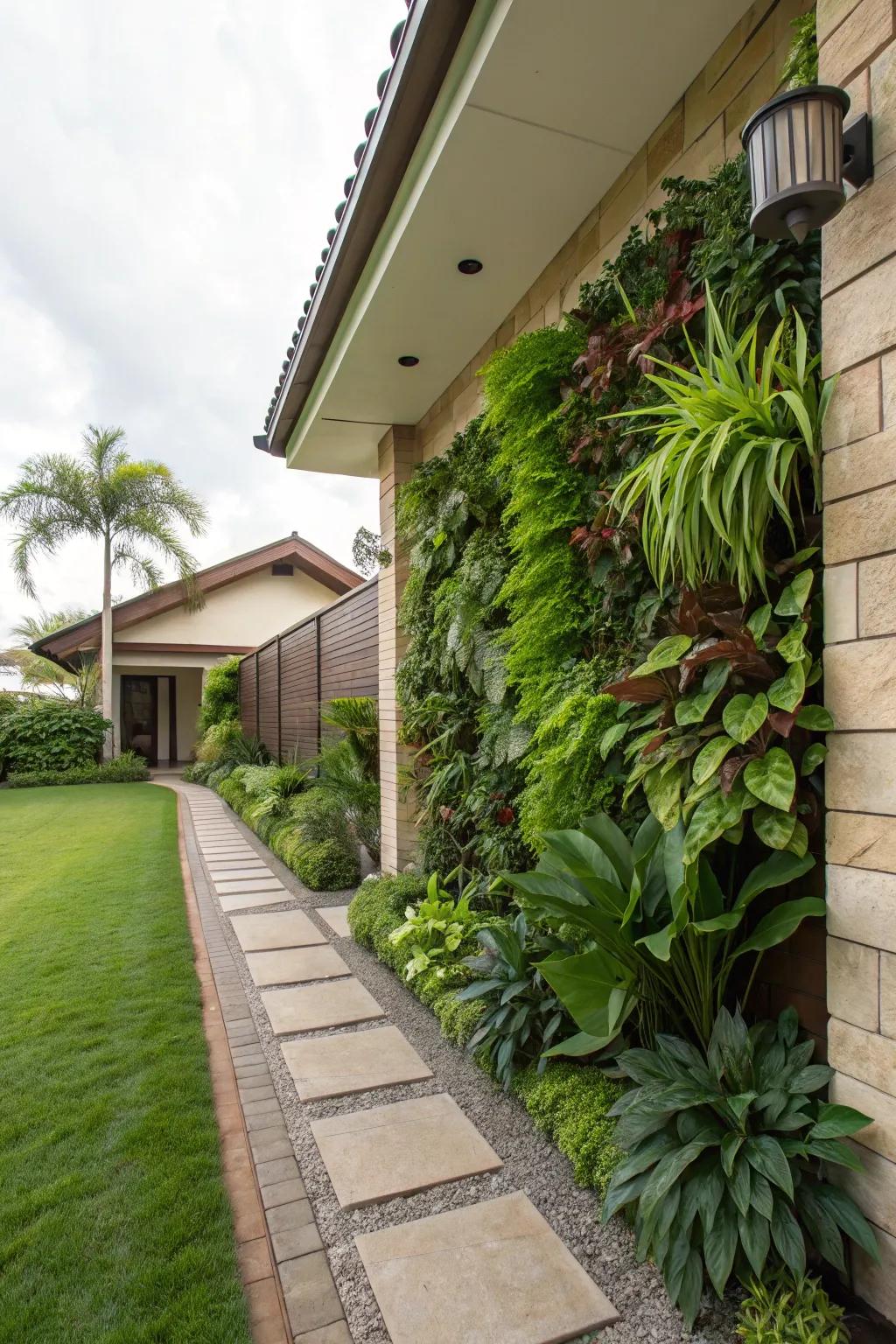 Vertical gardens are innovative and space-saving.