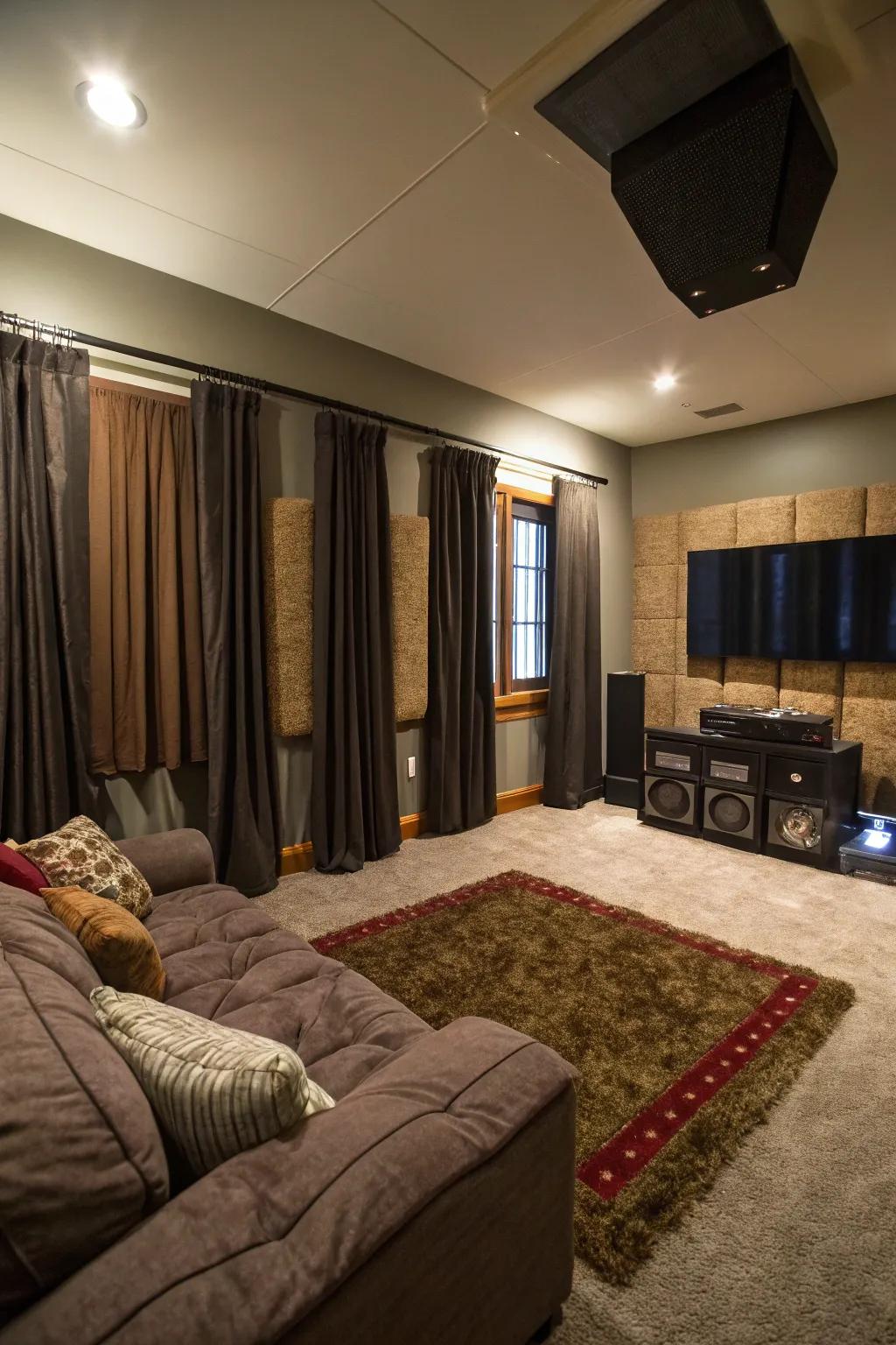 Soundproofing making the game room a perfect escape.