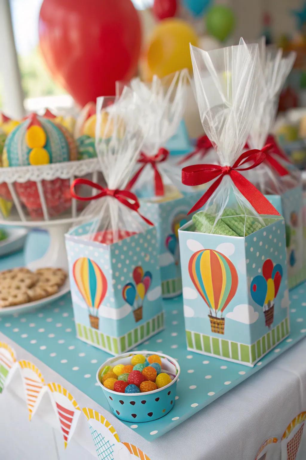 Charming party favors that reflect the celebration's theme.