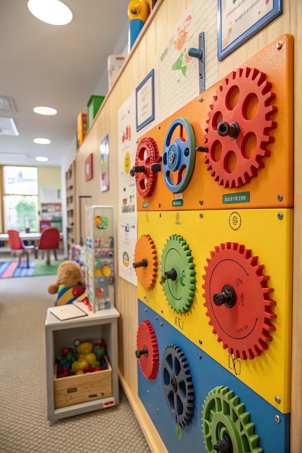 Interactive walls stimulate learning through play.