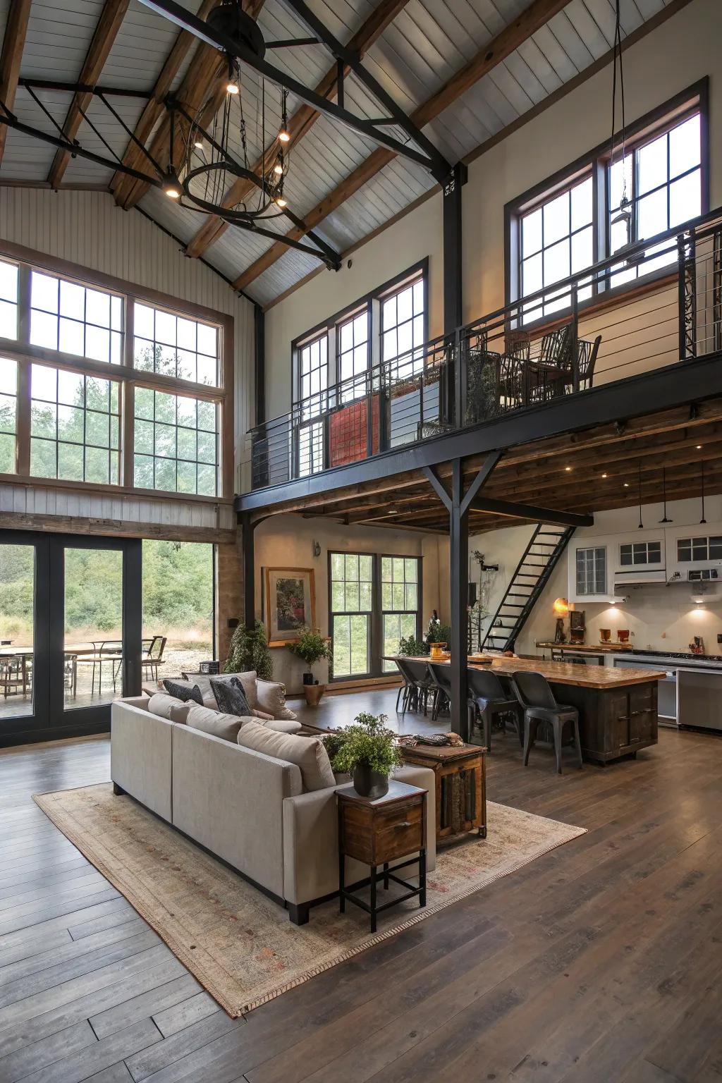 Lofts offer additional living space and versatility.