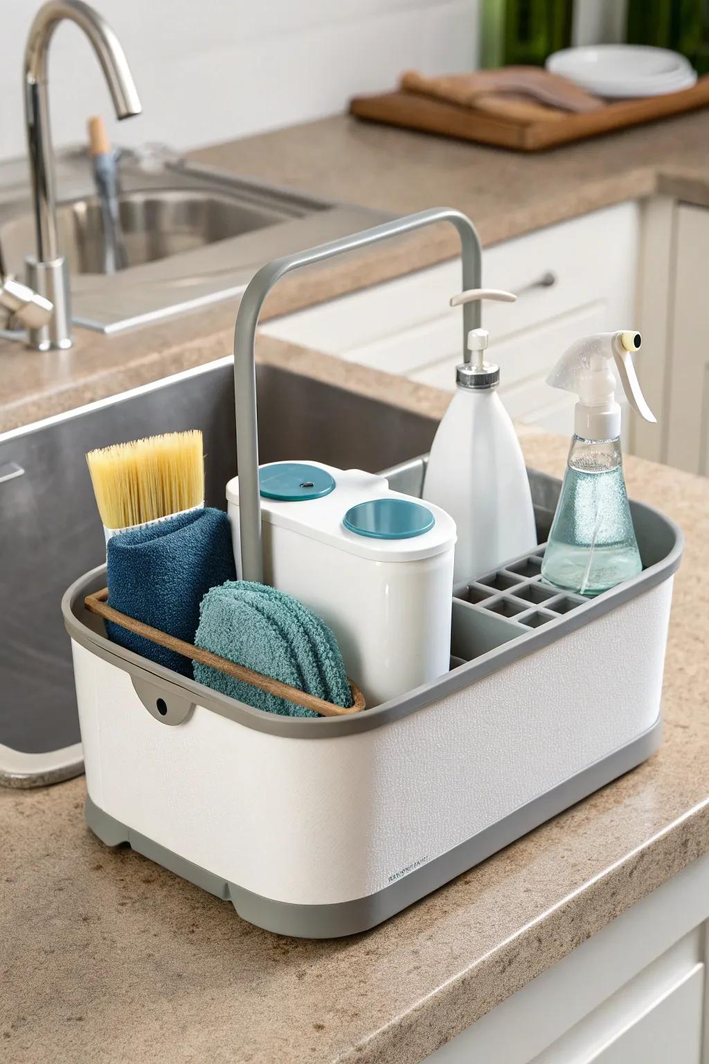 Enjoy flexibility with a portable caddy.