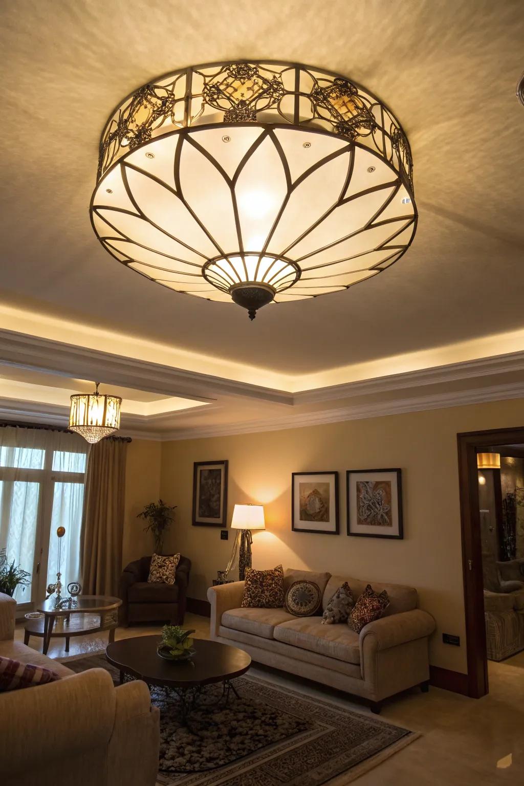 Sculptural lighting adds artistic flair to your decor.