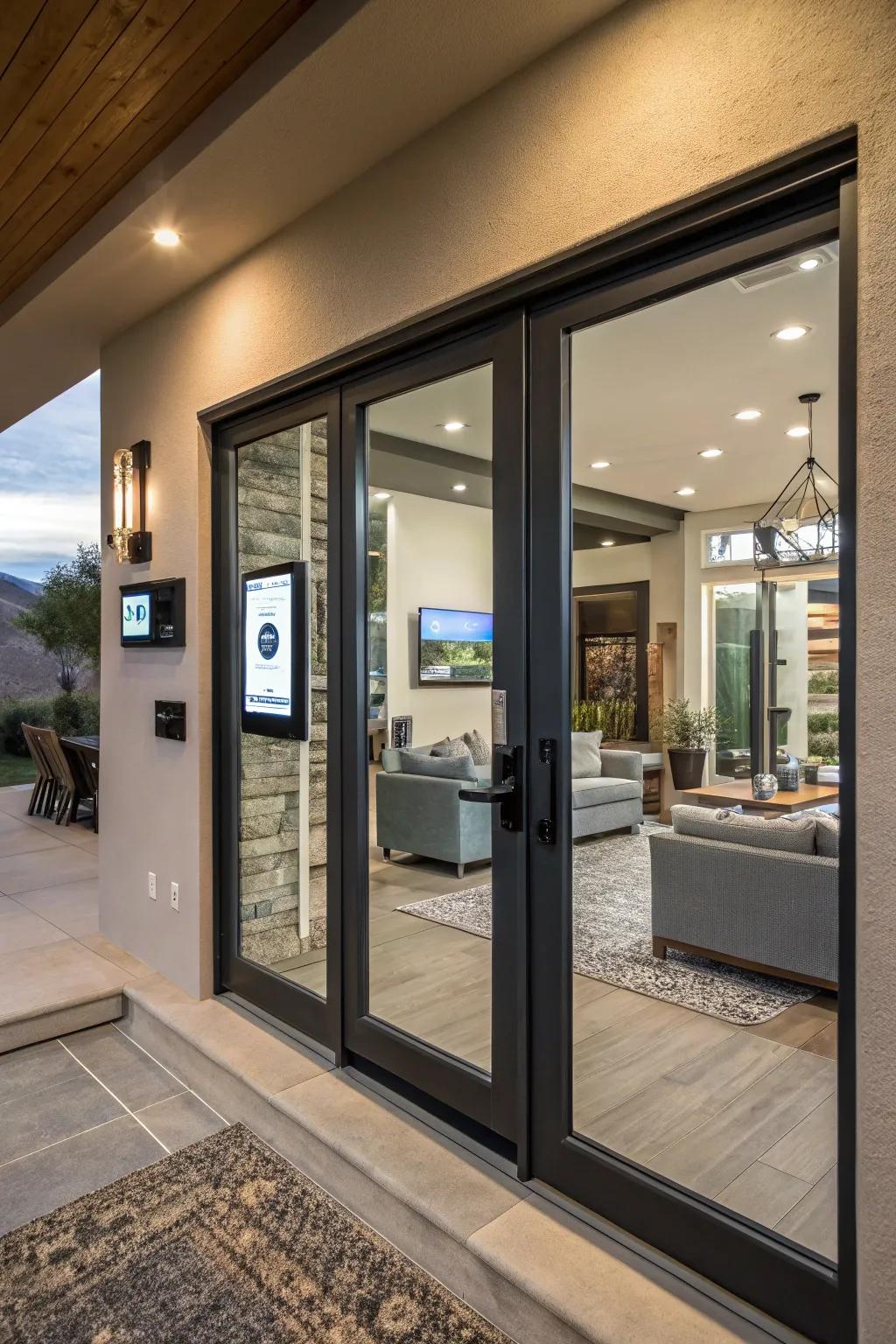 Smart doors offering convenience at your fingertips.