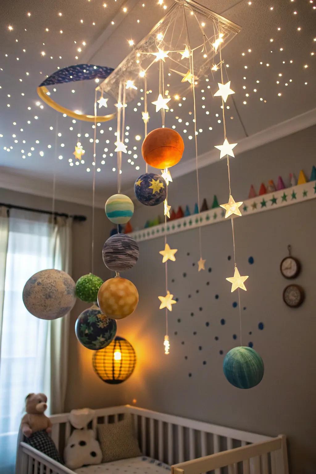 A space explorer nursery that ignites a sense of adventure and discovery.