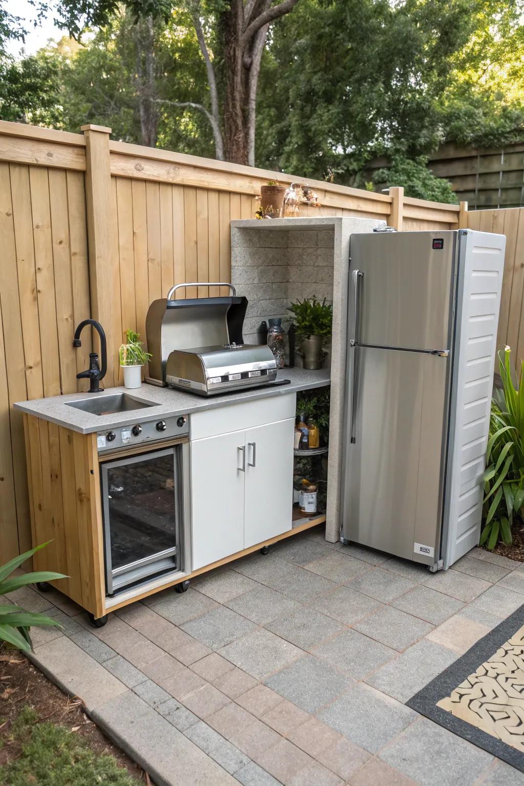 Compact and efficient, this kitchen packs a punch in a small space.