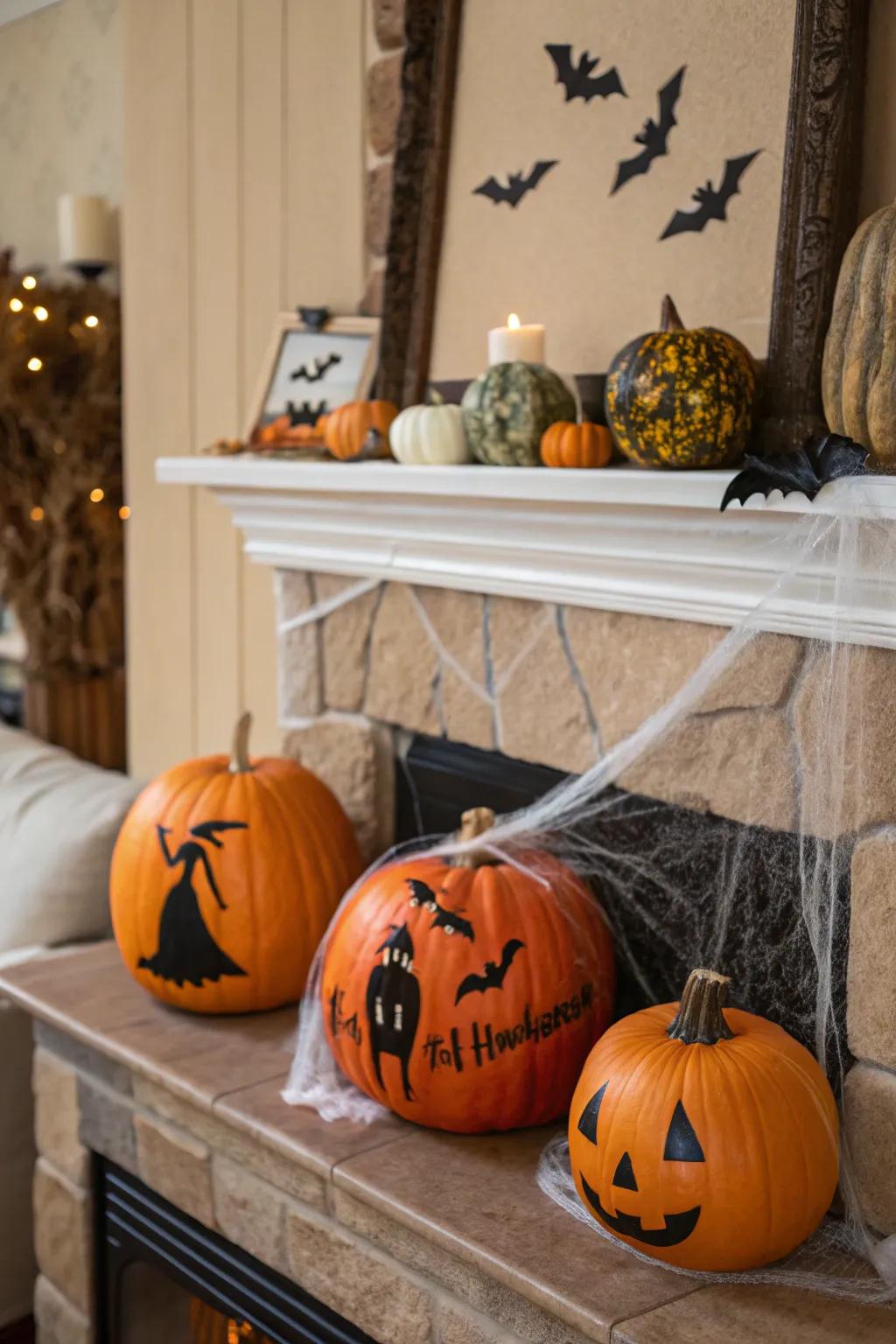 Celebrate Halloween with classic icon pumpkin designs.