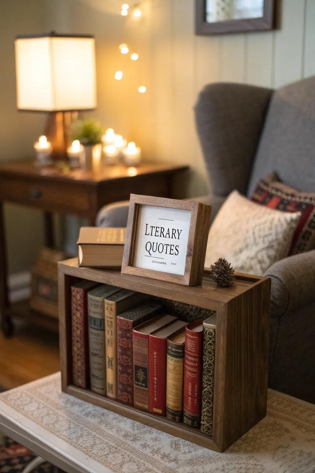 Celebrate your love for literature with a book-themed shadow box.