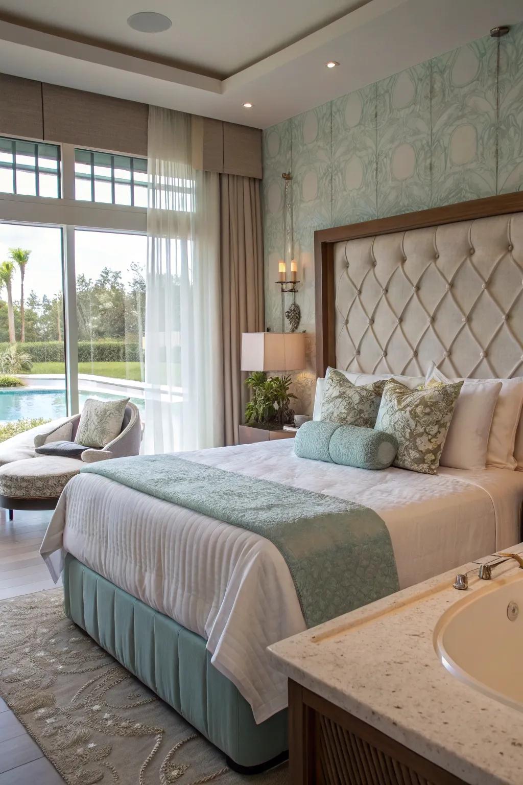 A custom headboard adds personality and comfort to your sanctuary.