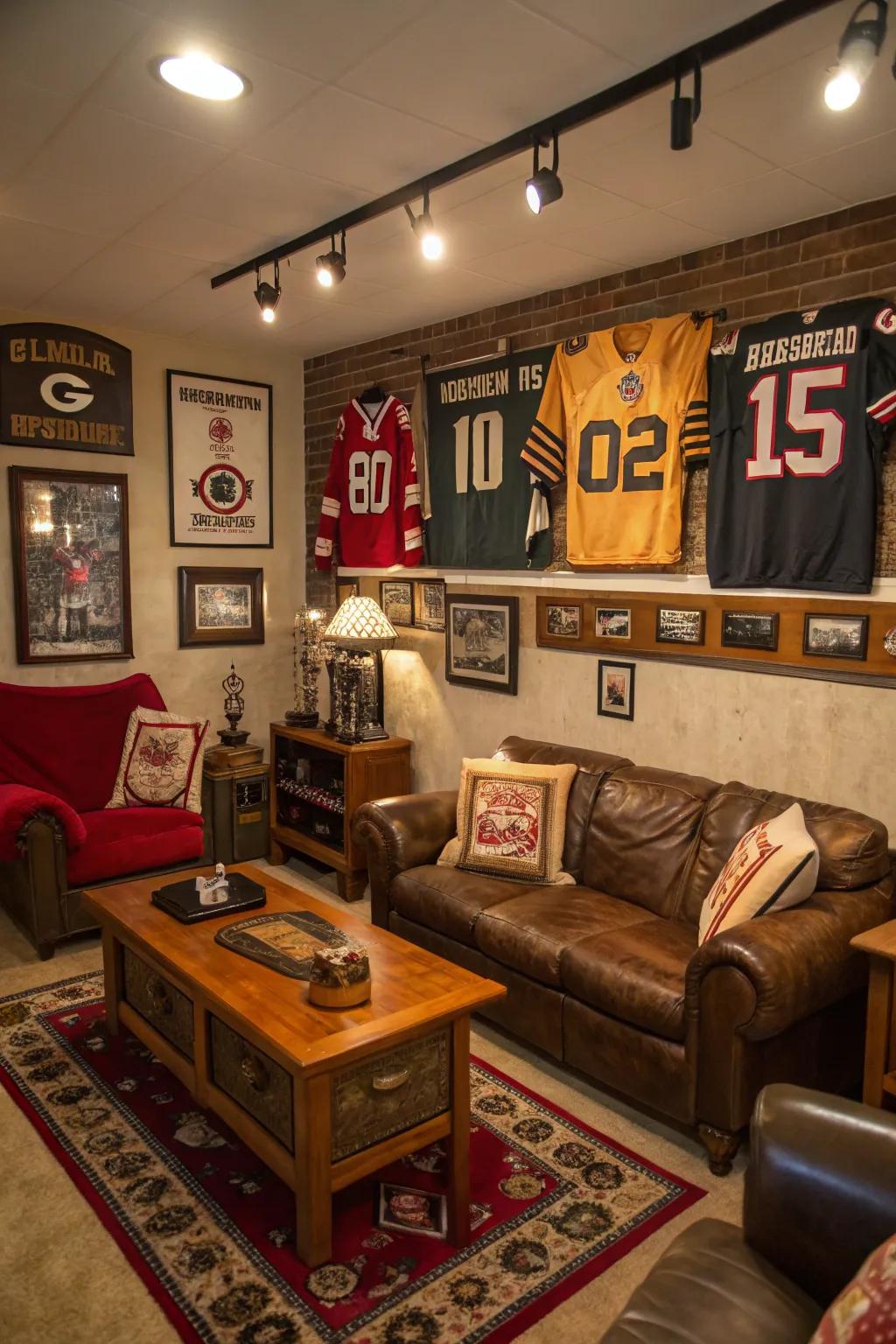 Vintage finds add nostalgia and charm to the man cave.