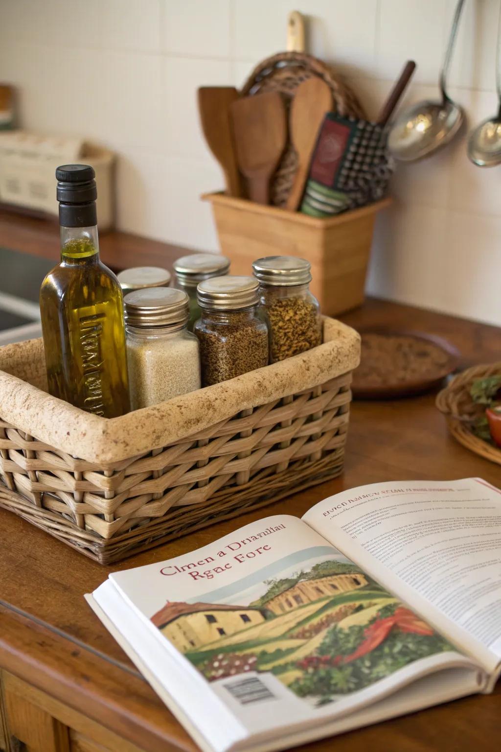 A culinary adventure basket for aspiring chefs.