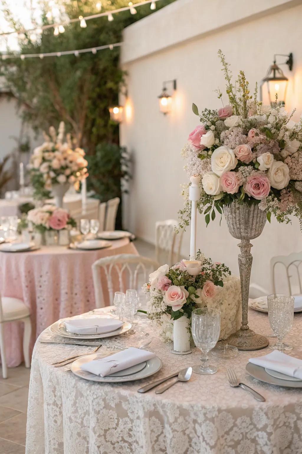 A wedding scene adorned with a pastel color palette.