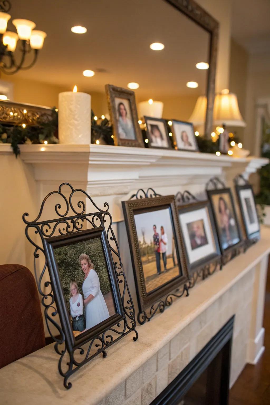 Wrought iron frames beautifully preserve your memories.