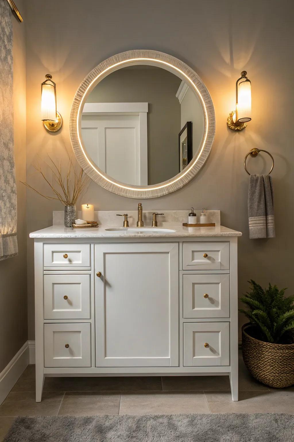 Enhance your vanity with the perfect round mirror.