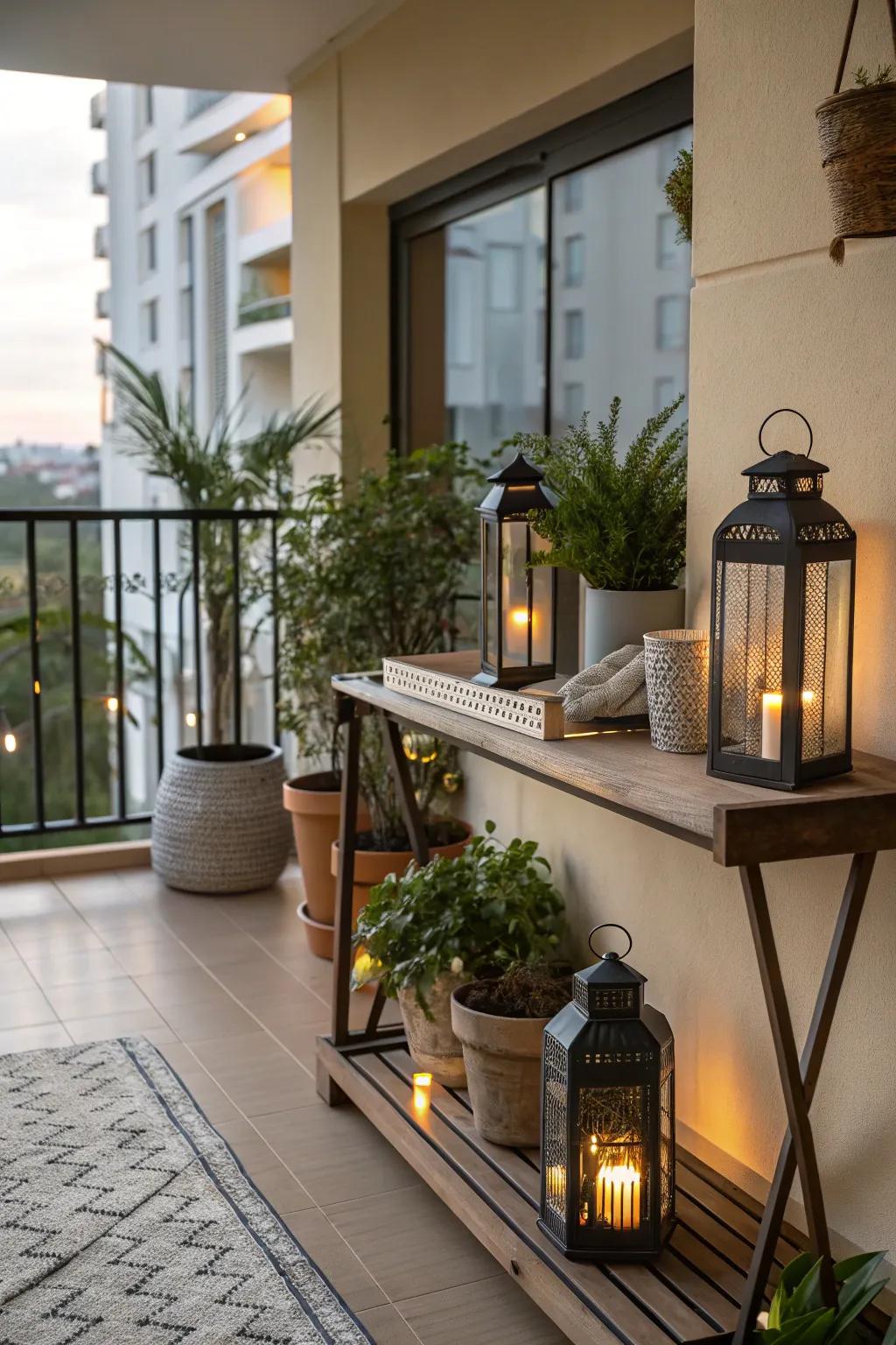 A console table serves style and function.