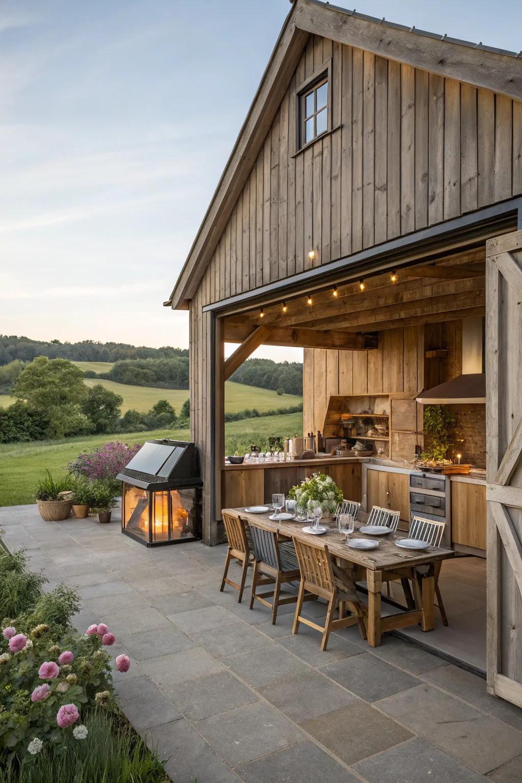 An outdoor kitchen perfect for entertaining and enjoying the outdoors.