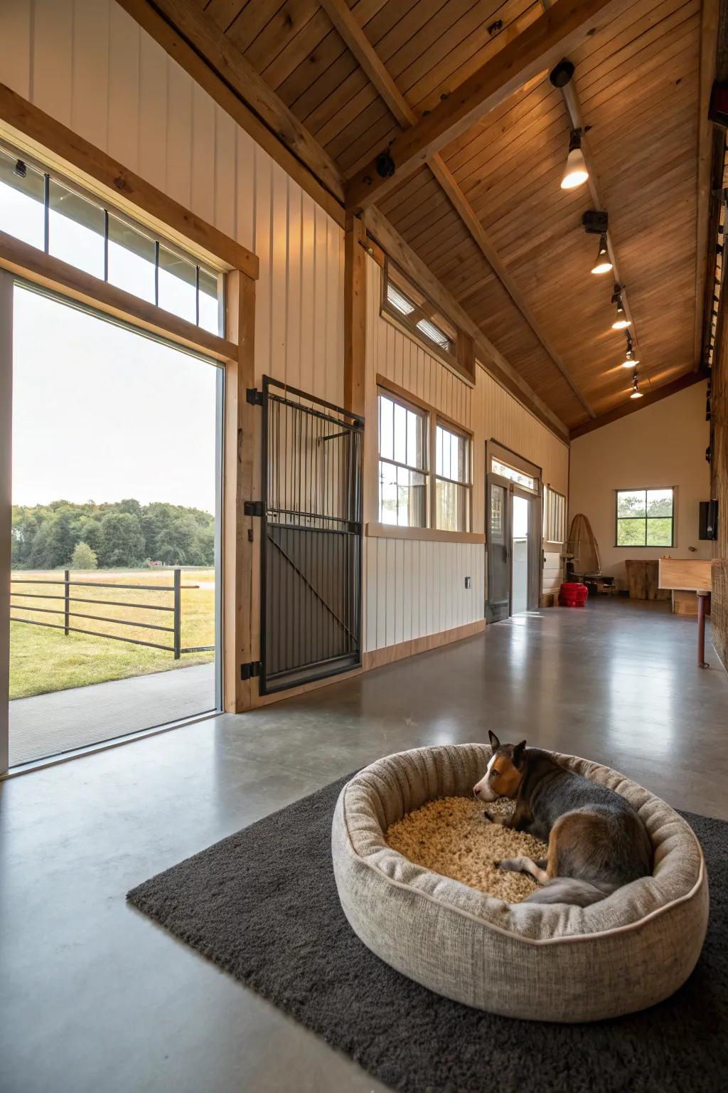 A thoughtful pet-friendly space designed with both function and comfort in mind.