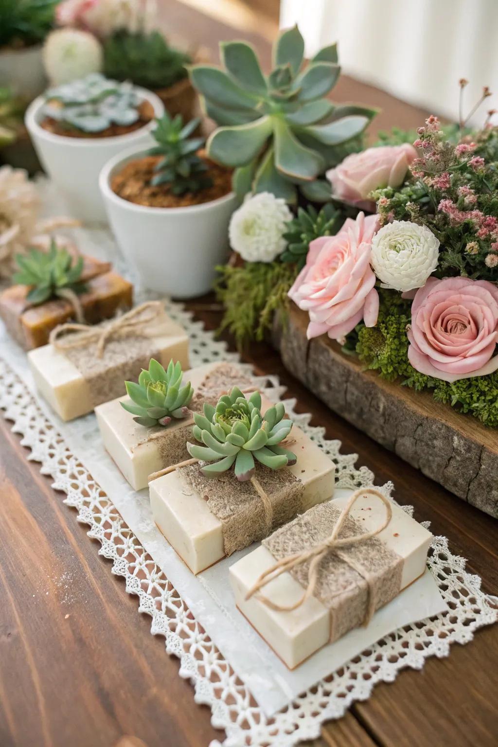 Eco-friendly favors leave a lasting impression.