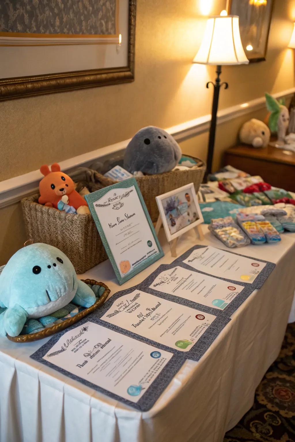 An adoption station that invites kids to care for their own sea friend.