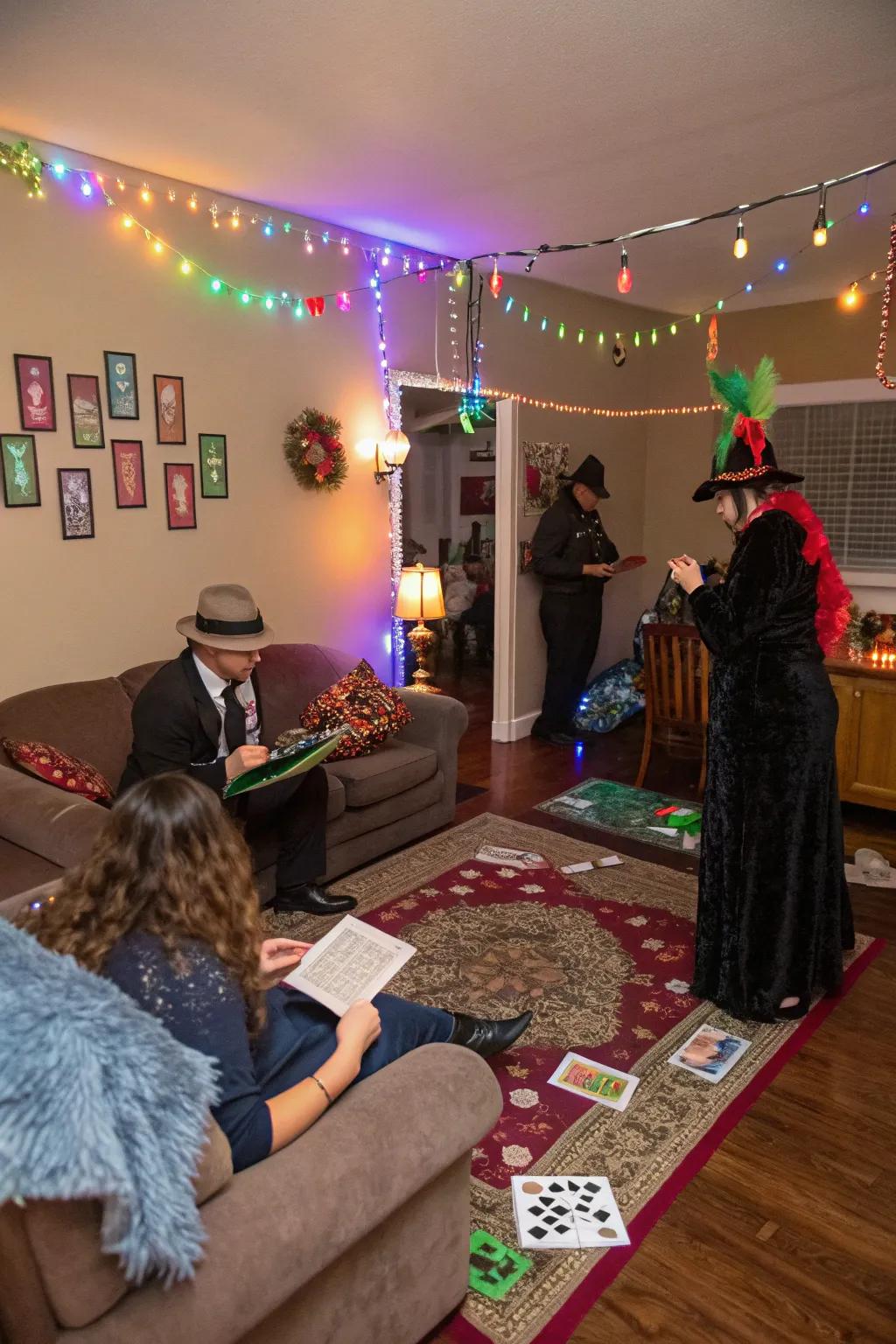 Delve into mystery with a Holiday Murder Mystery.