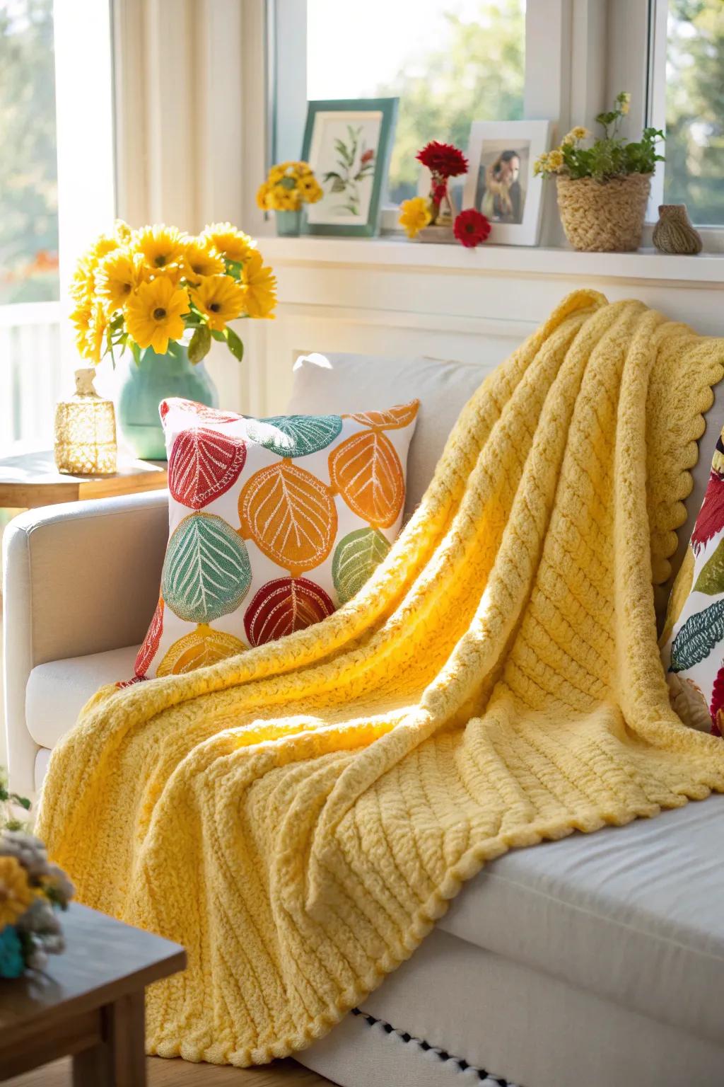 Warm yellows bring cheer and sunshine indoors.