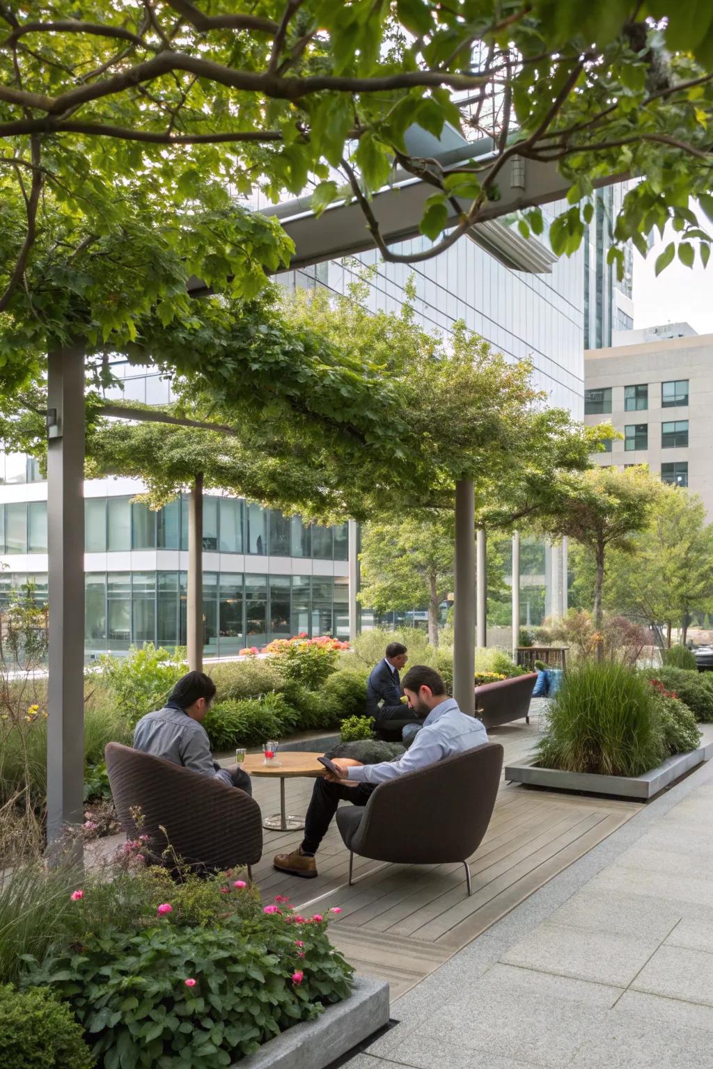 An outdoor workspace offering a refreshing change of scenery.