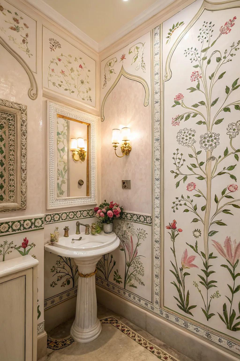 Create detail with artistic stencils.