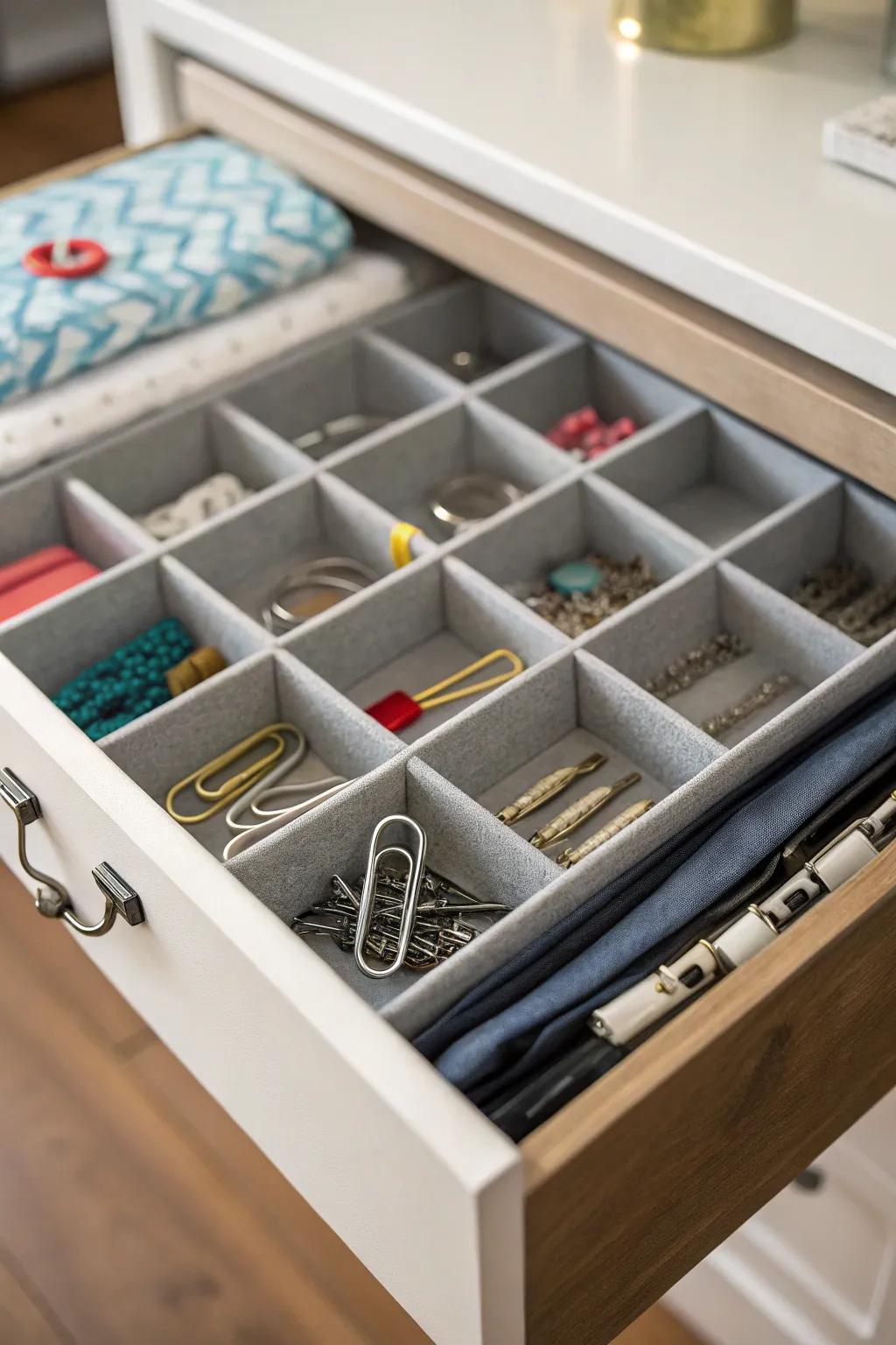 Creative use of hooks for additional storage.