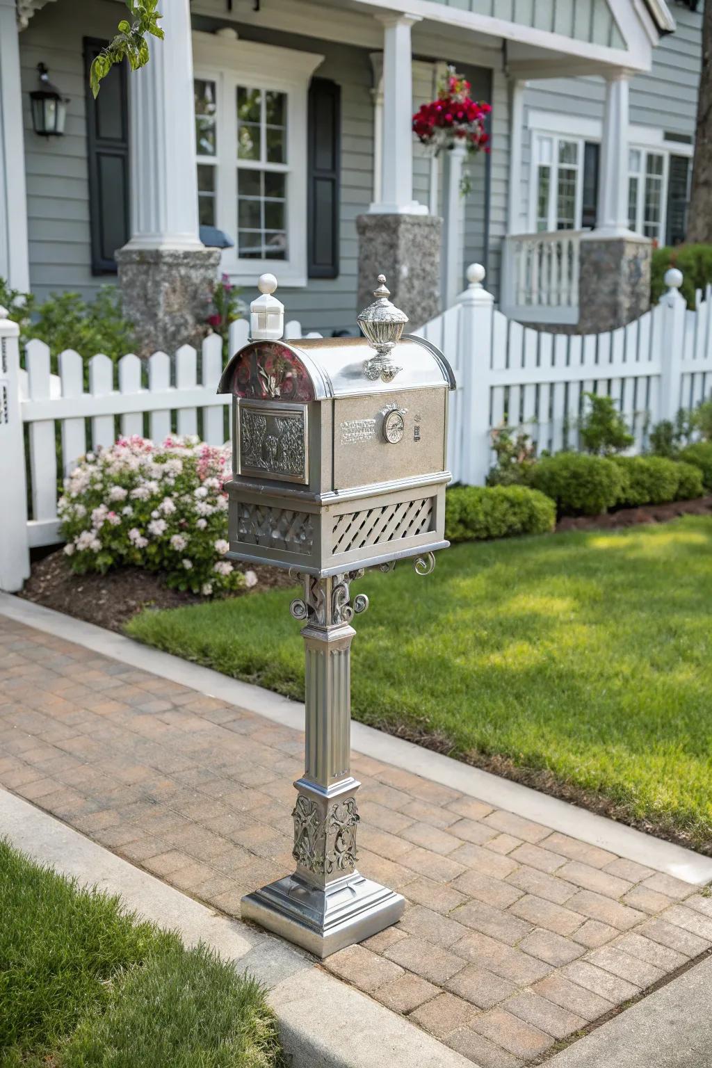 A custom mailbox adds a personal touch to your home's entrance.