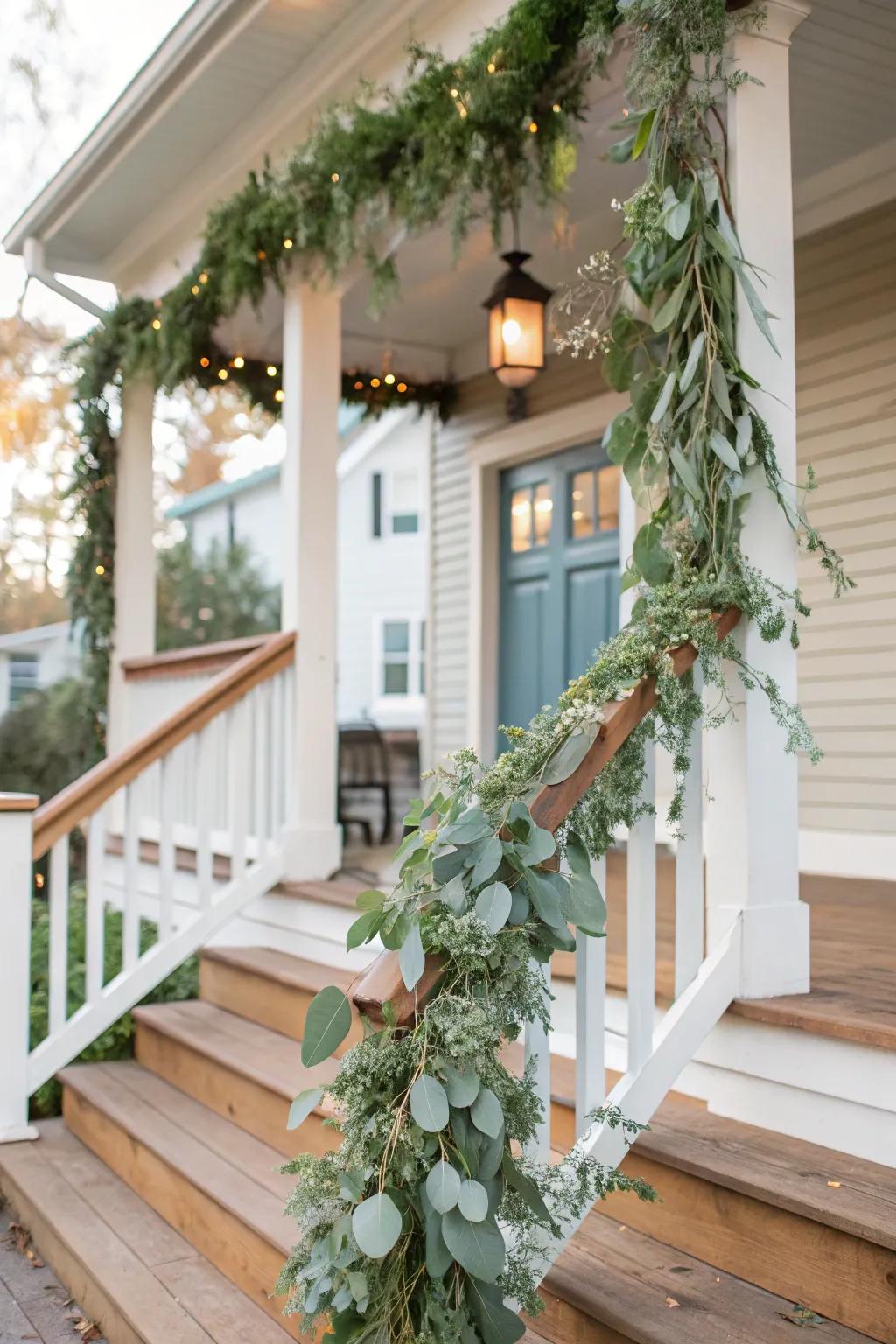 Eucalyptus offers a fresh and modern twist to traditional garlands.