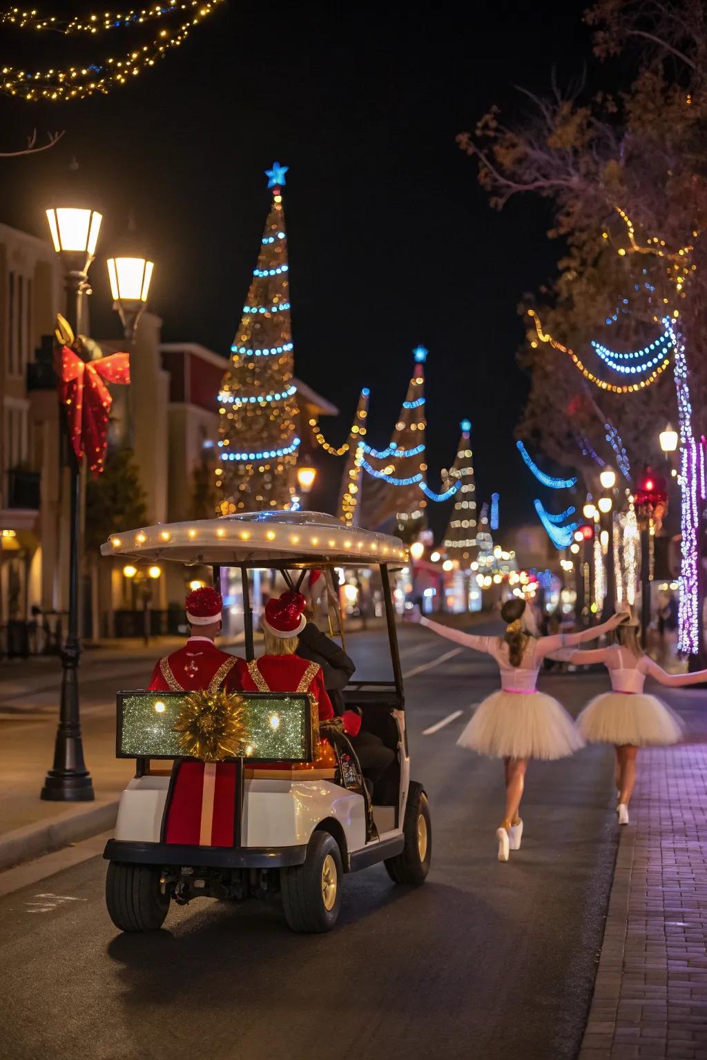 A Nutcracker Ballet theme brings grace to this golf cart.