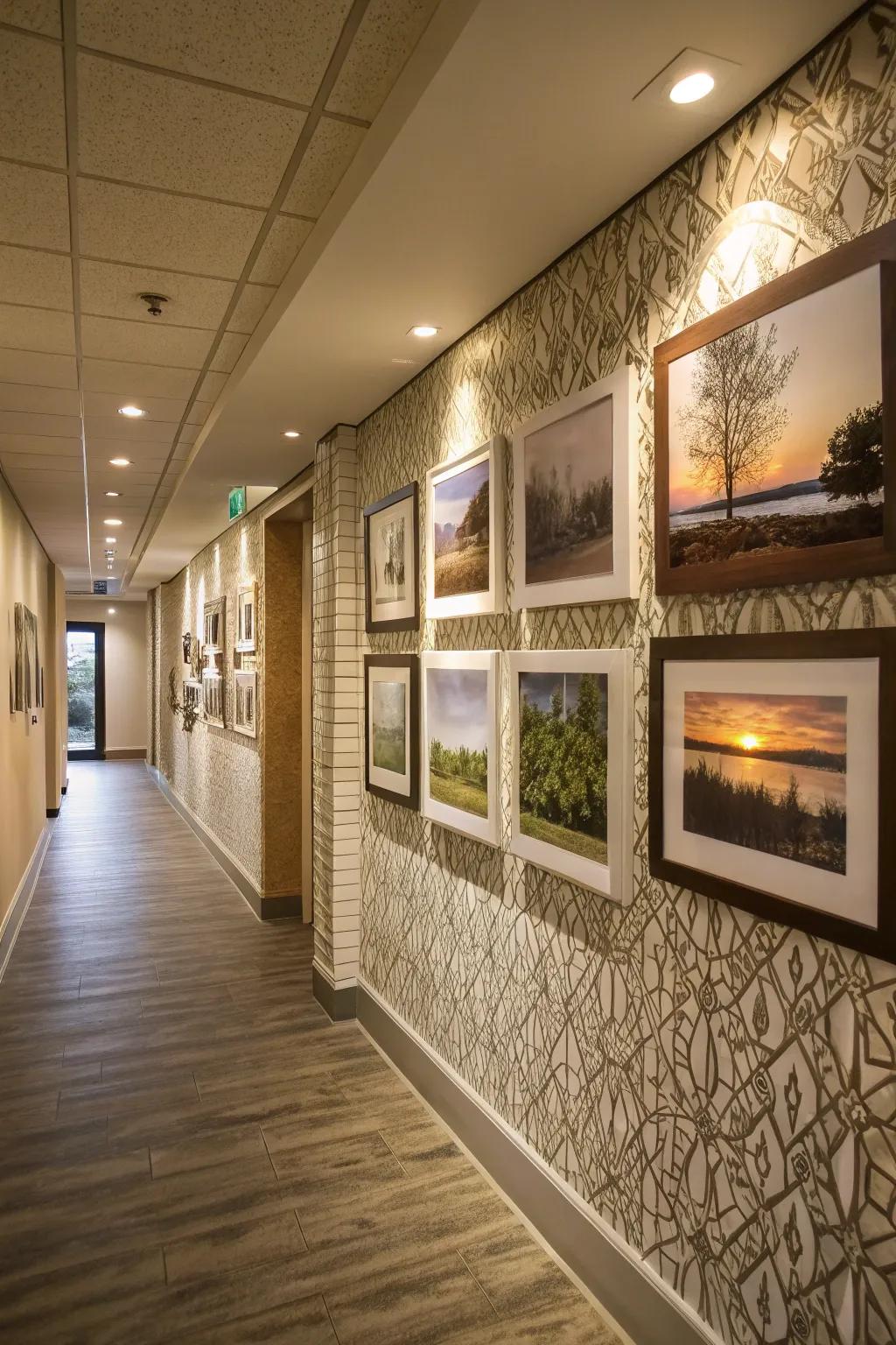 Texture contrasts add depth and interest to your wall.