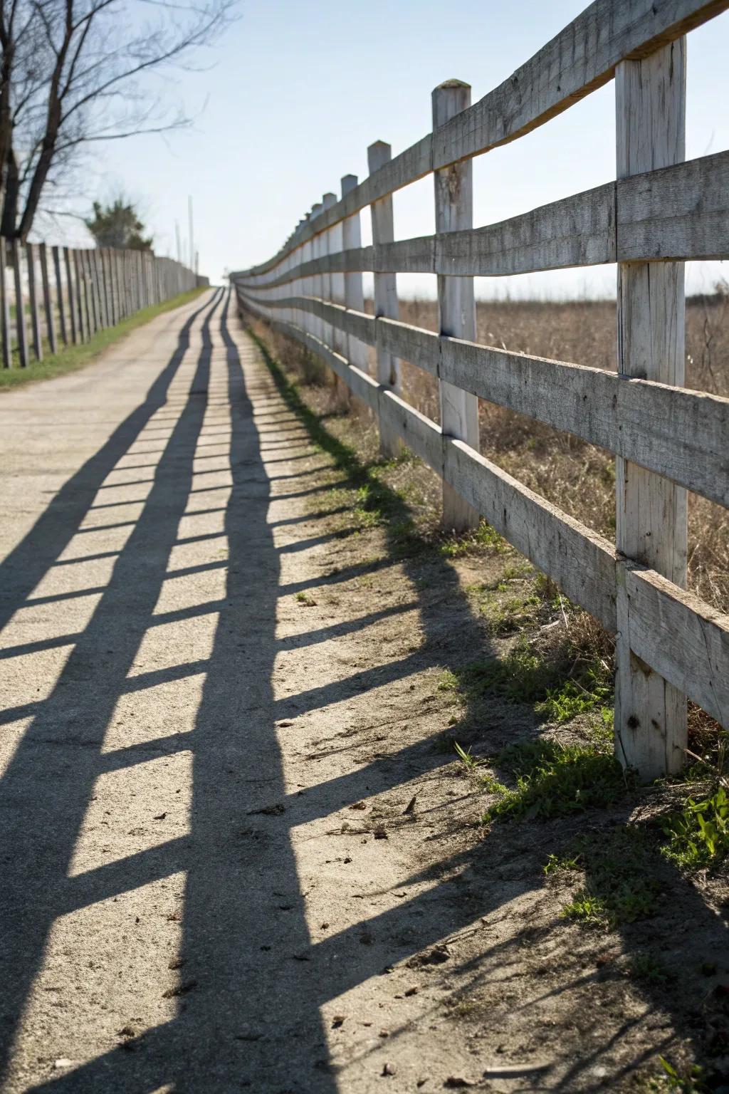 Shadow box fences offer privacy with style.