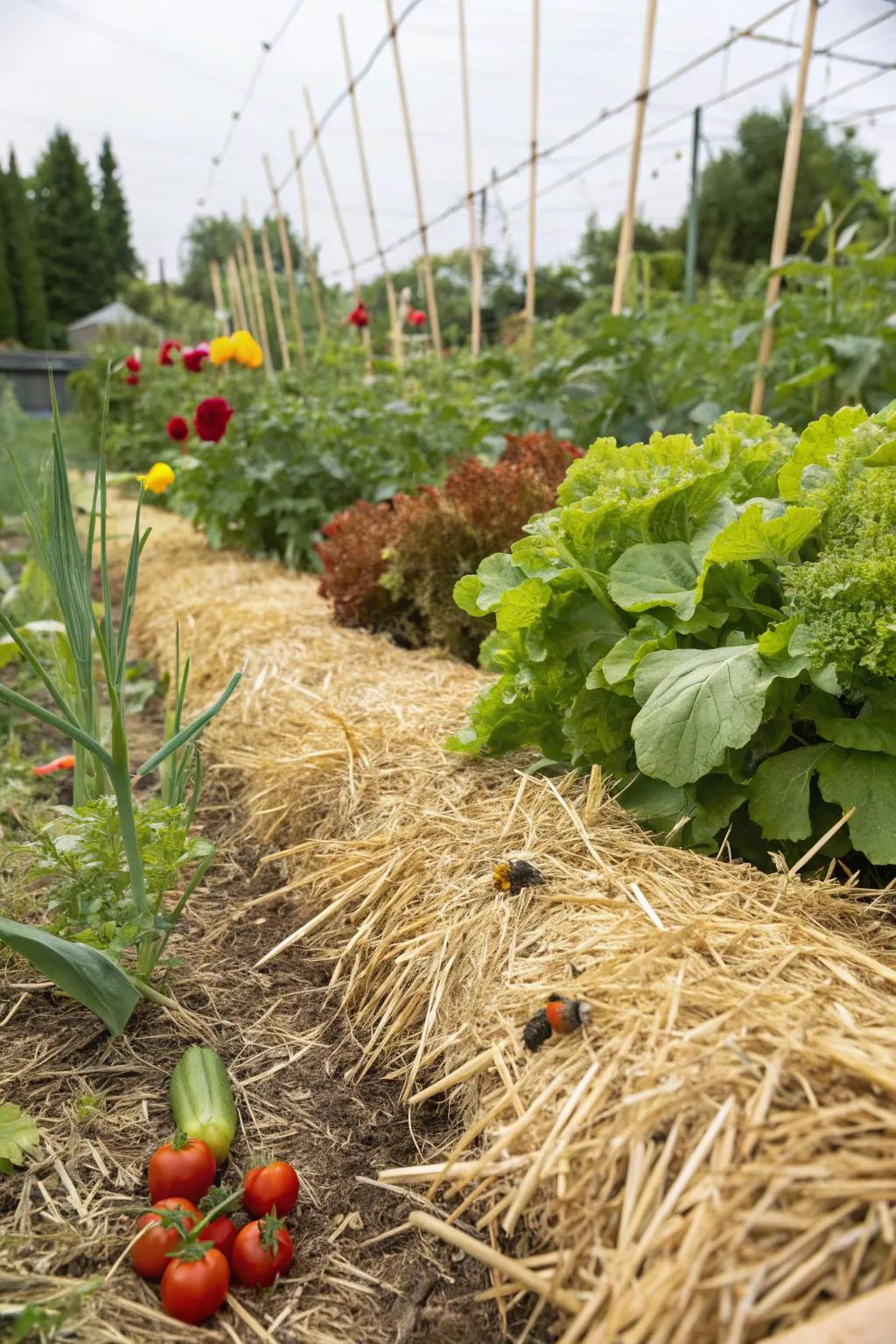 Mulch is your garden's best friend, conserving moisture and reducing weeds.