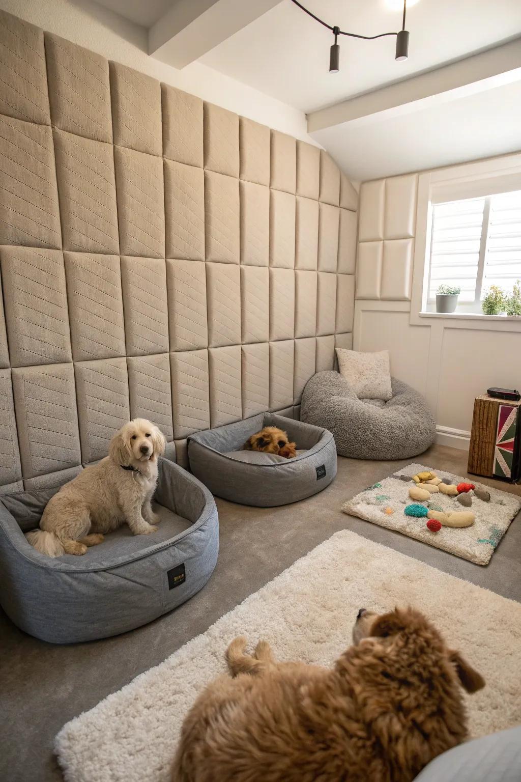 A tranquil soundproof retreat for your furry friend.