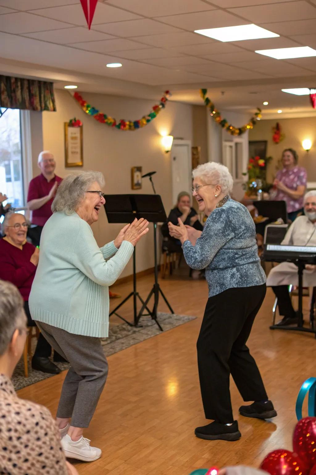 Bringing joy through music and dance sessions.