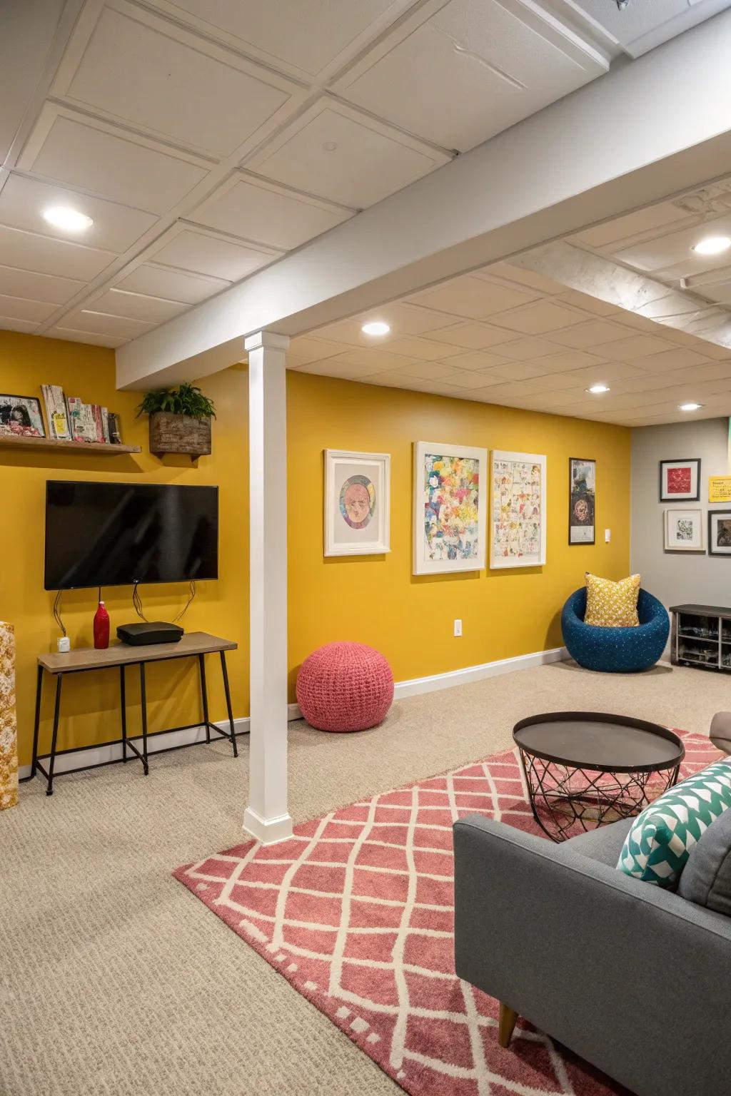 Mustard yellow adds a bold and playful touch to your decor.