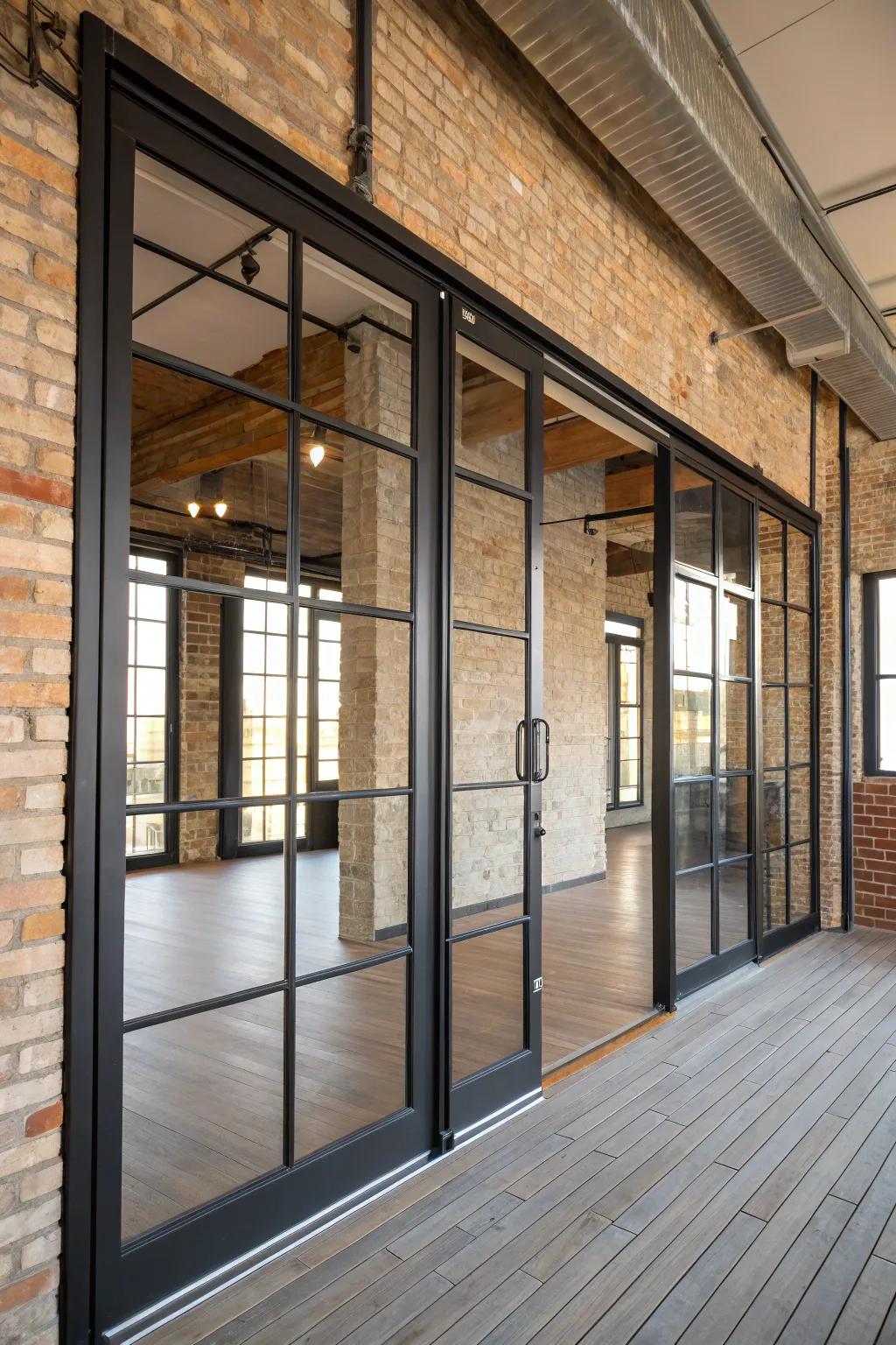 Industrial doors for a chic, urban touch.