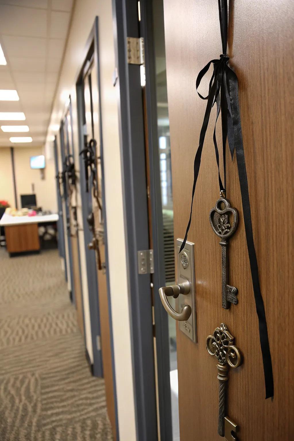 A door with keys to unlock Halloween mysteries.