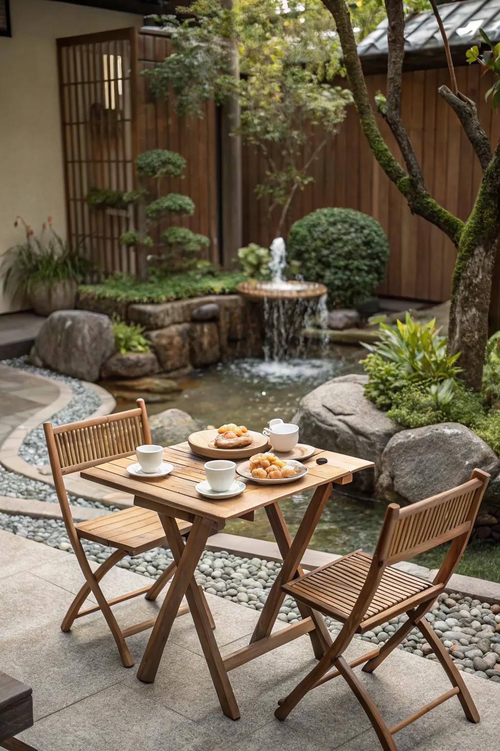 Calm and relaxation with a zen retreat.