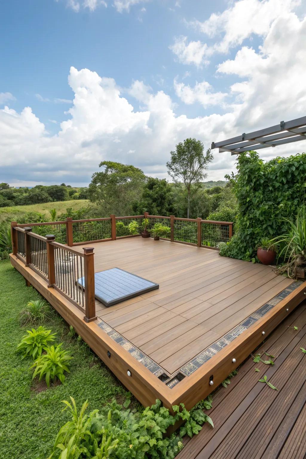 Choose sustainability with eco-friendly deck materials.