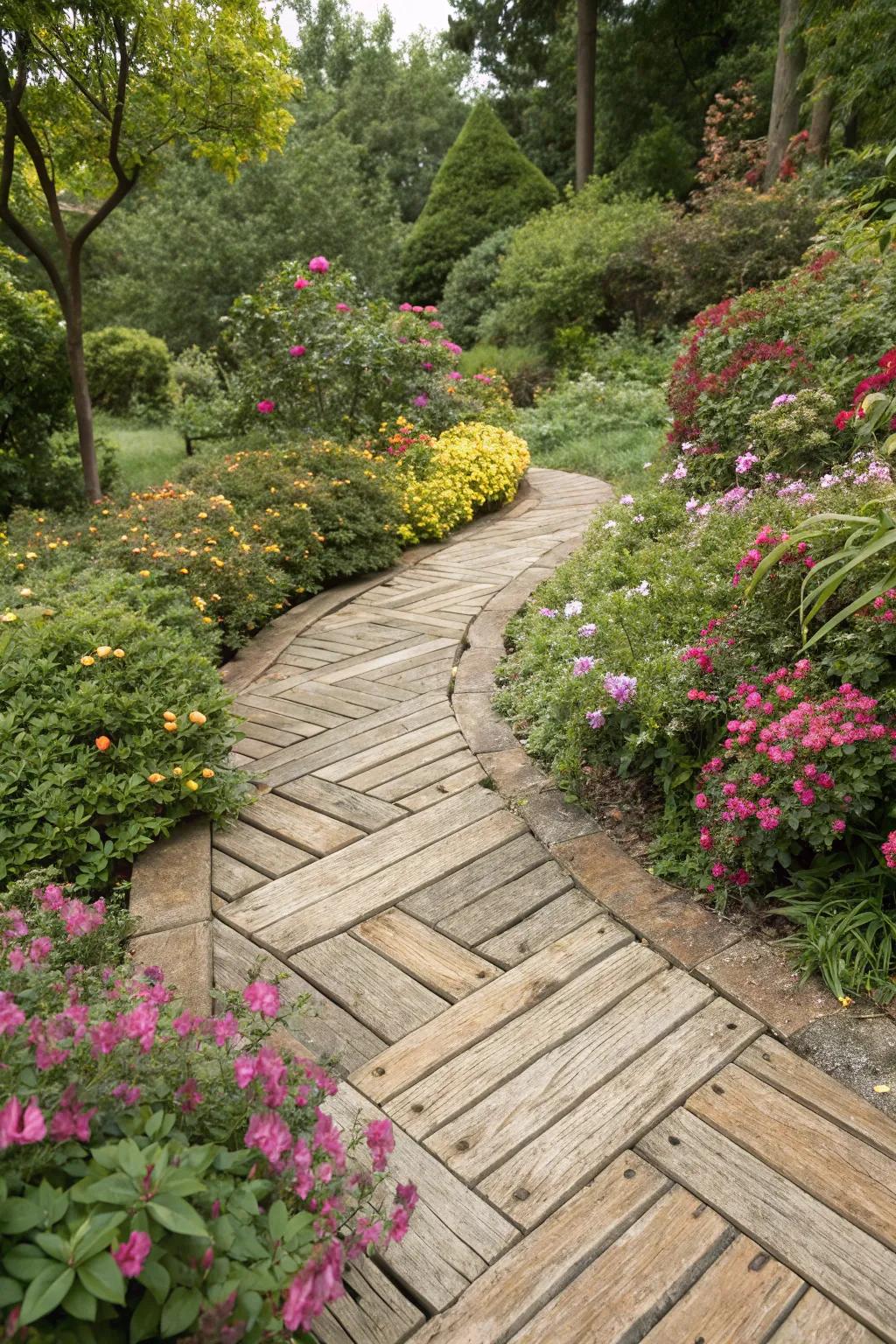 Wood-look pavers offer the warmth of wood with durability.