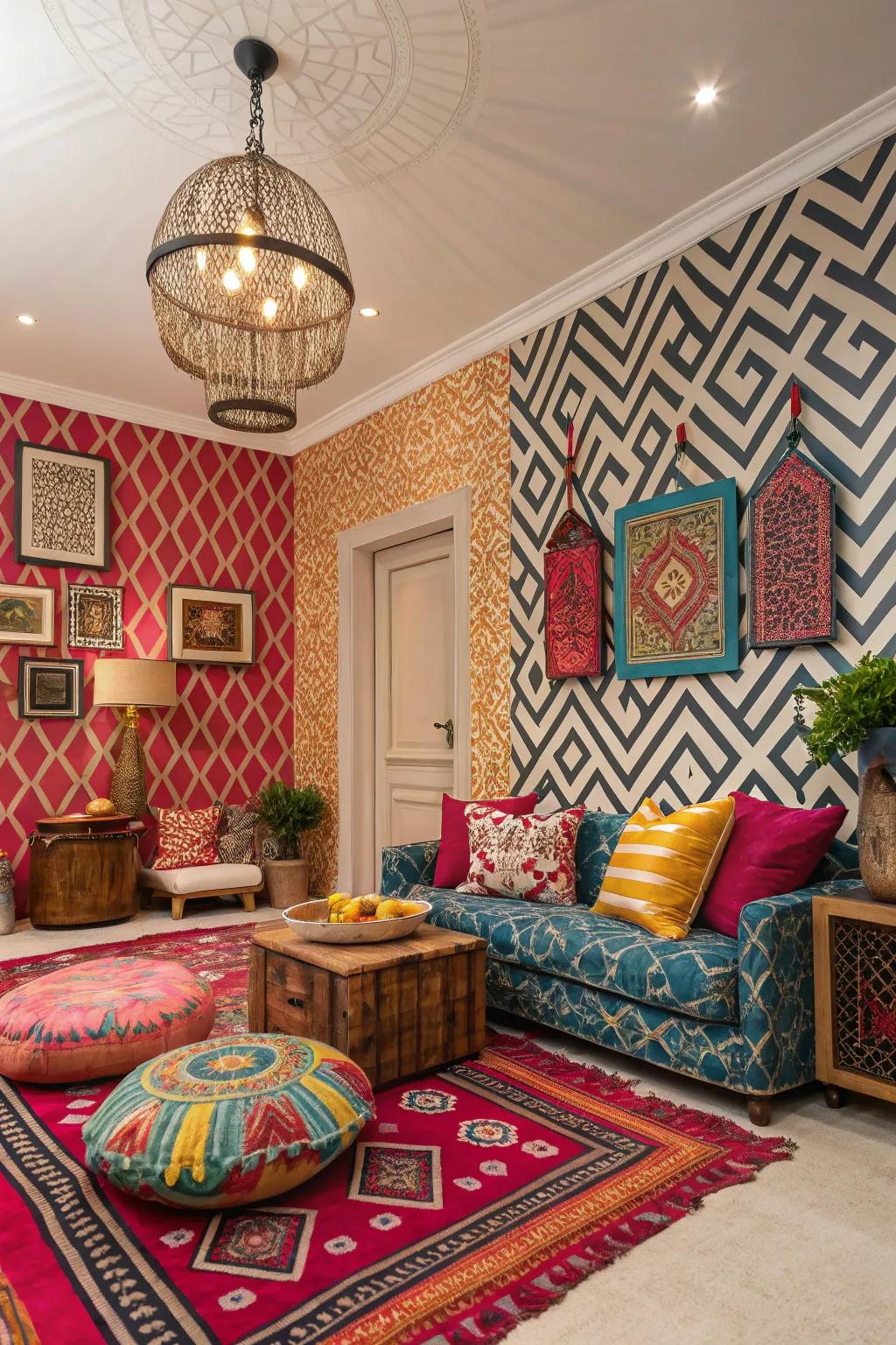 Bold patterns and colors infuse energy and personality.