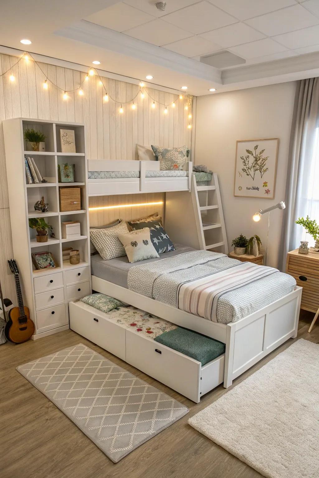 Modular bed system for adaptable spaces