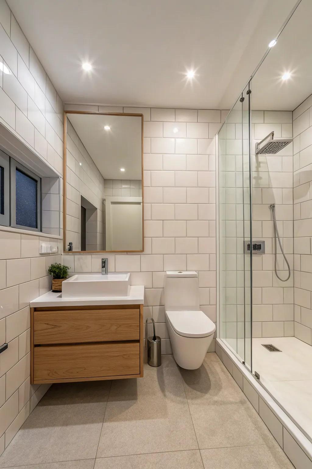 Minimalist trim offers a clean, understated finish.