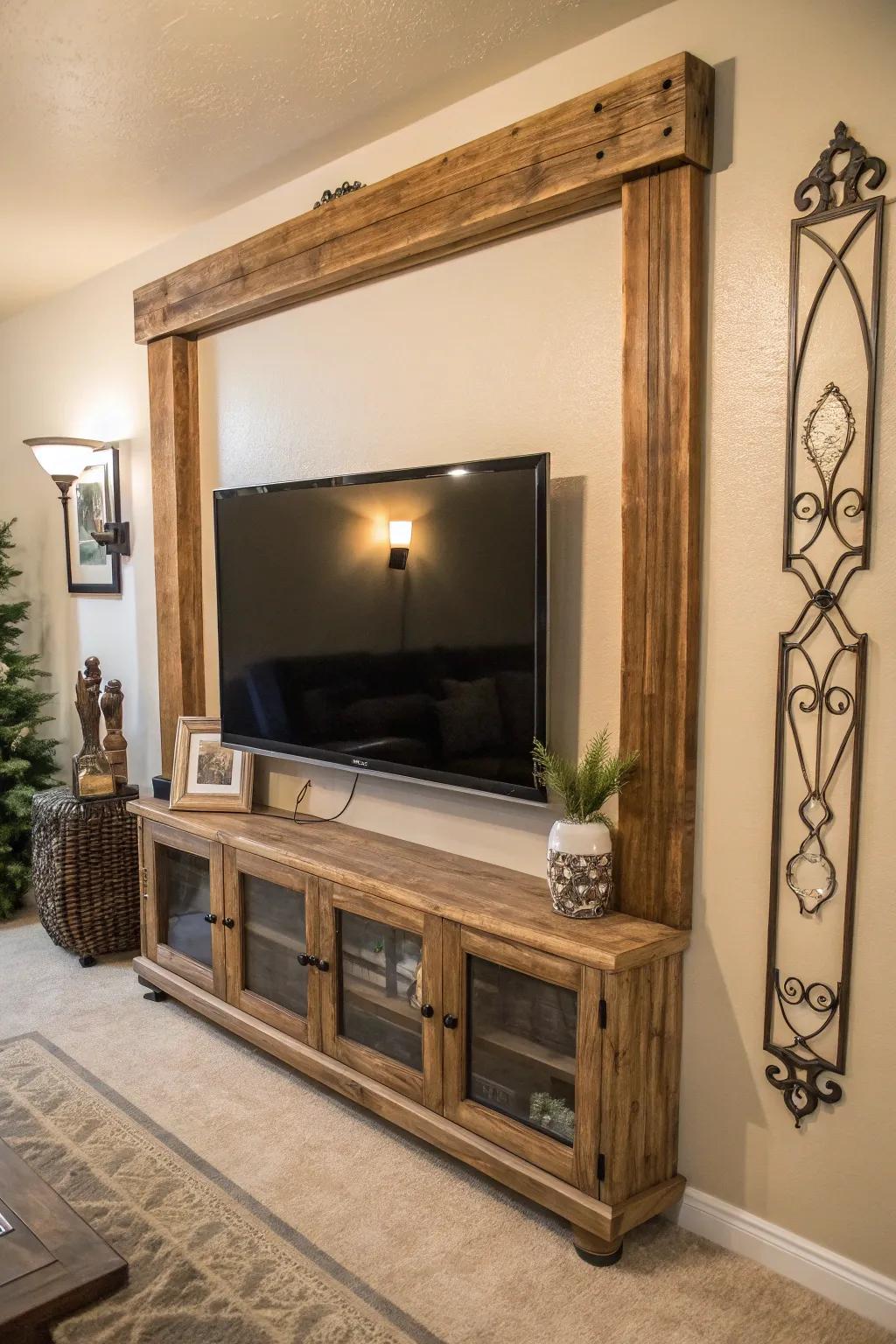 A DIY frame can turn your TV into a stunning focal point.